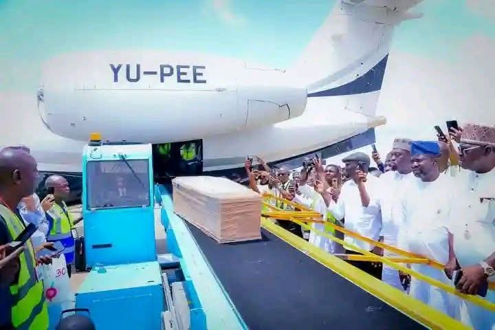 ODODO, WADA, YAHAYA BELLO, OTHERS RECEIVE REMAINS OF FORMER GOVERNOR IBRAHIM IDRIS IN ABUJA